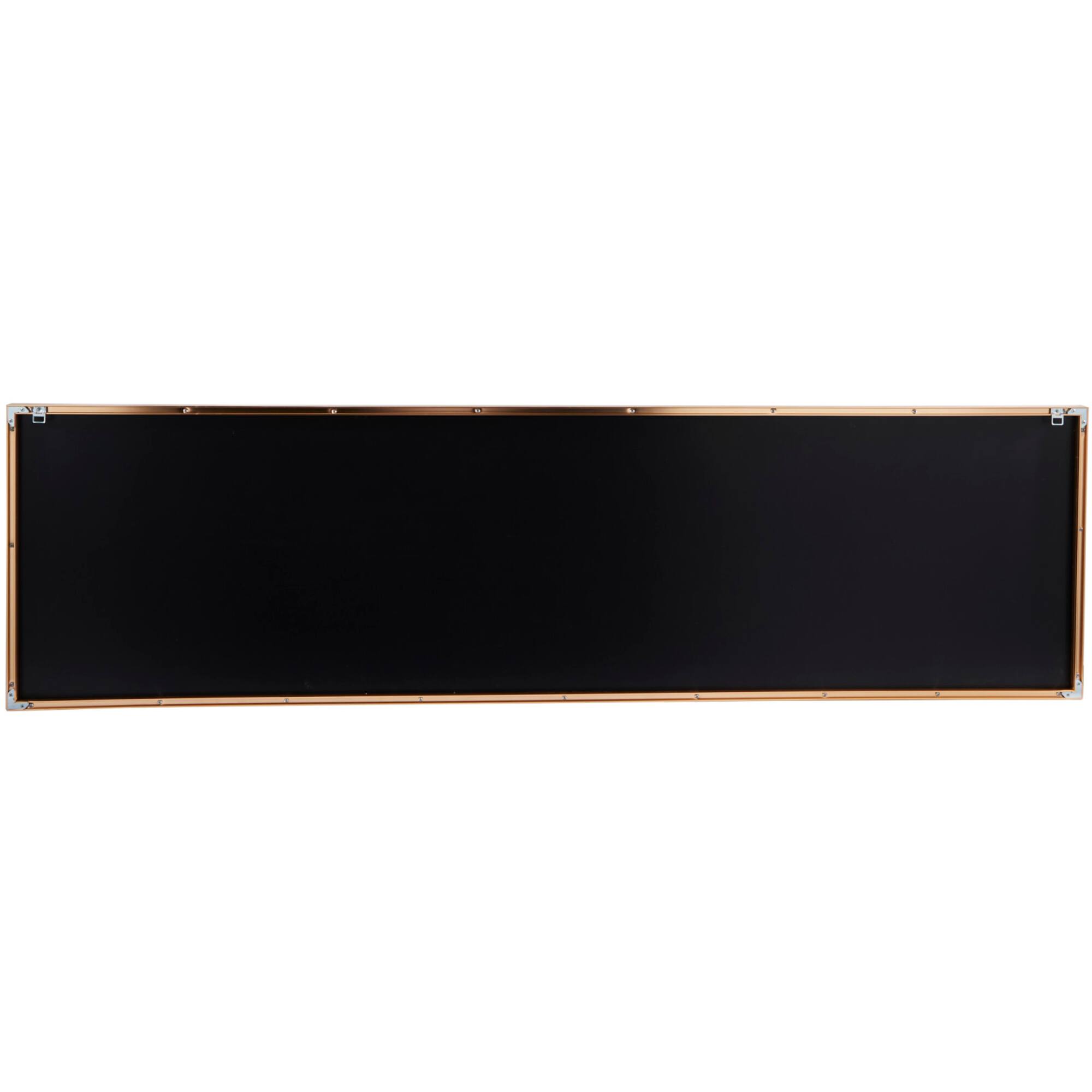 CosmoLiving by Cosmopolitan Blue Porcelain Leaf Framed Wall Art with Gold Aluminum Frame 71" x 2" x 20"